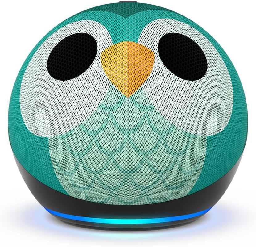 Echo Dot Kids with Alexa (Newest Model), Designed for Kids, with Parental Controls, Includes 1 Year of Kids+, Owl